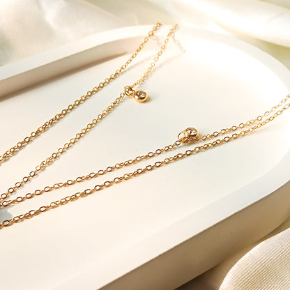 Heart & Bow Charm Necklace