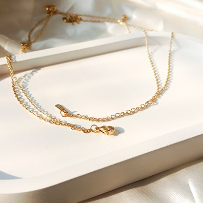 Heart & Bow Charm Necklace