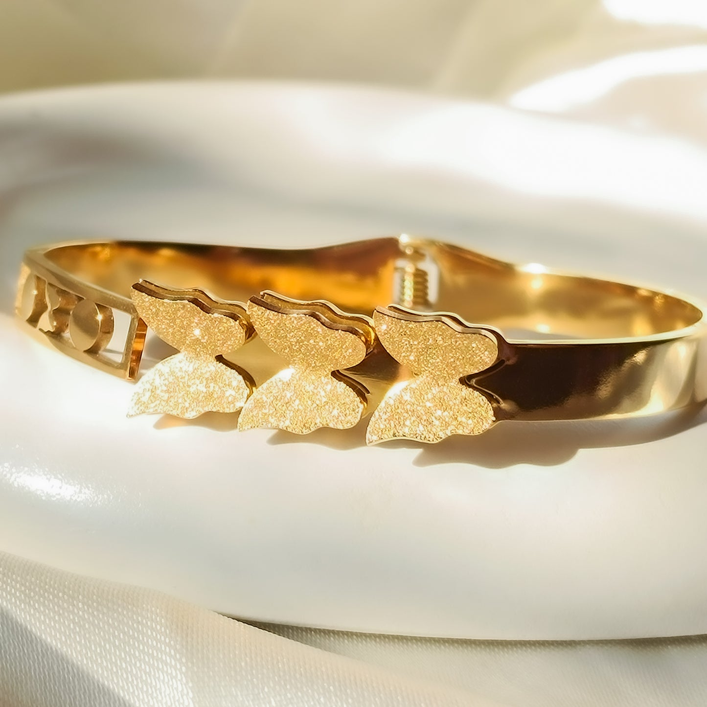 Golden Flutter Cuff Bracelet