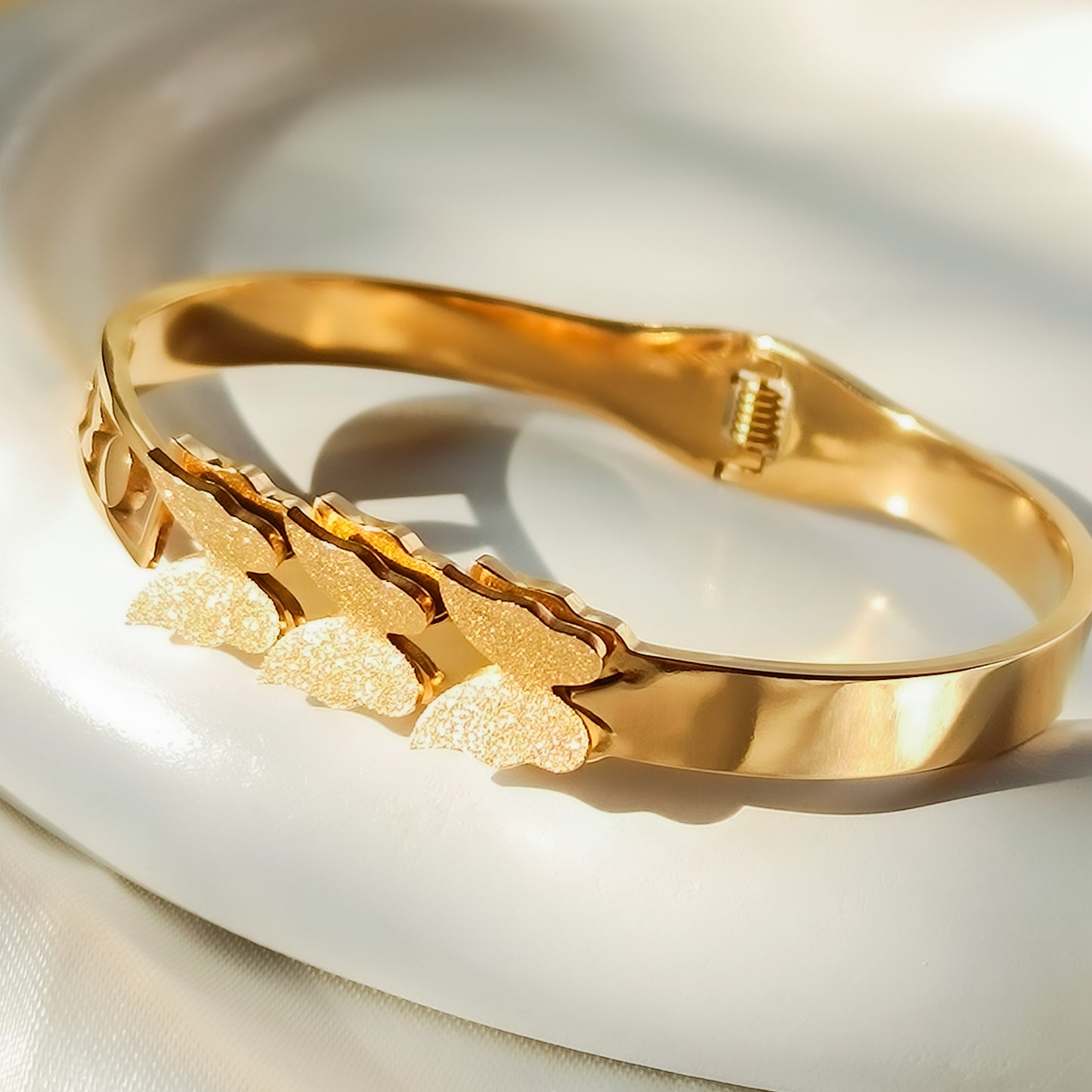 Golden Flutter Cuff Bracelet